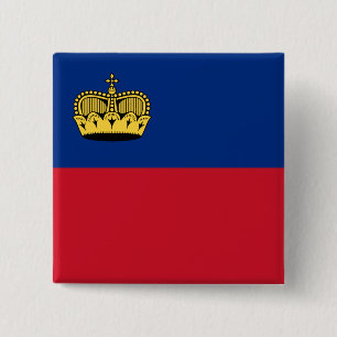 Liechtenstein Flag 2 Inch Square Button