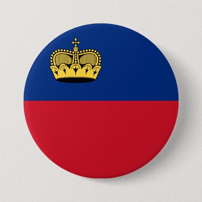 Liechtenstein Flag 3 Inch Round Button (Front)