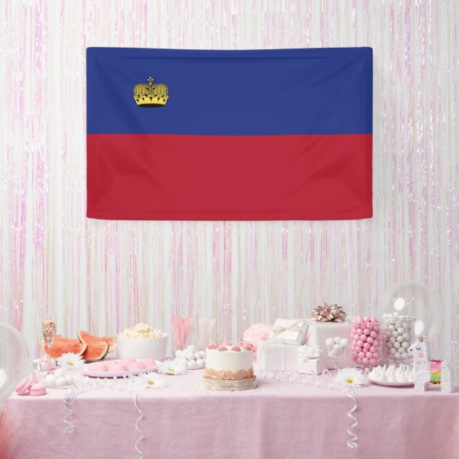 Liechtenstein flag banner (Party)