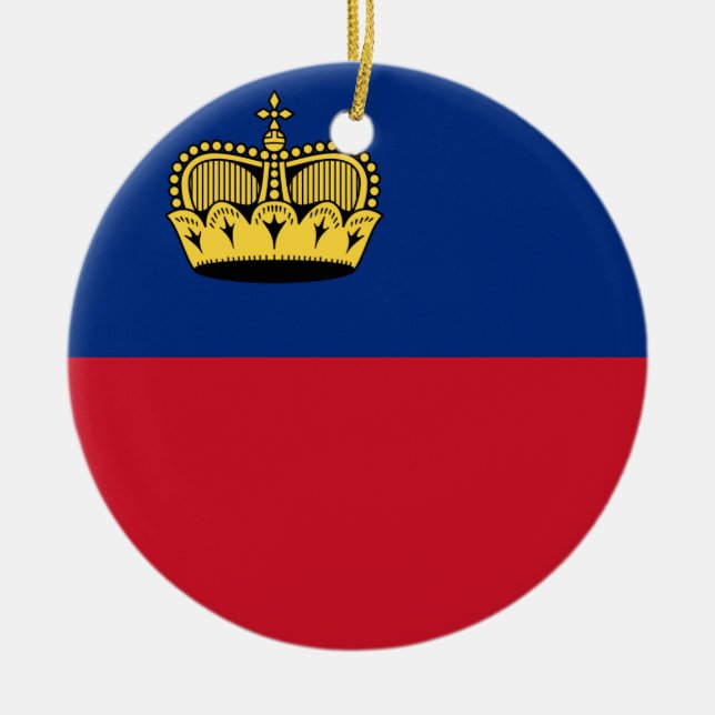 Liechtenstein Flag Ceramic Ornament (Front)