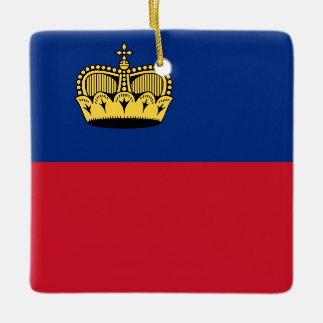 Liechtenstein Flag  Ceramic Ornament (Front)
