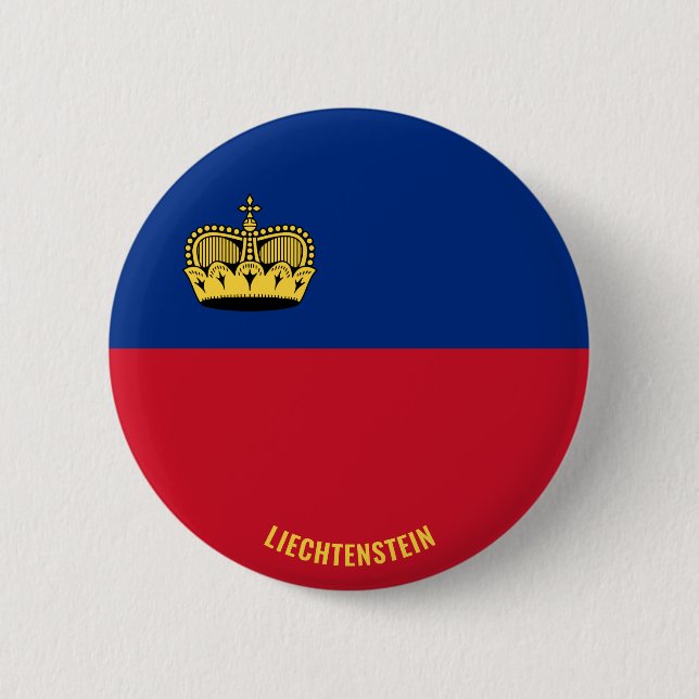 Liechtenstein Flag Charming Patriotic 2 Inch Round Button (Front)