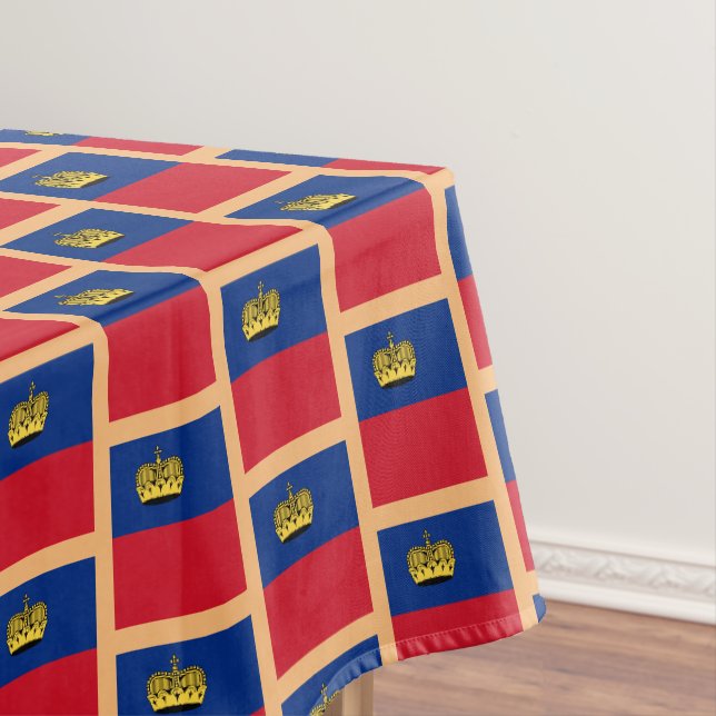 Liechtenstein Flag & dining tablecloth /decor (In Situ)