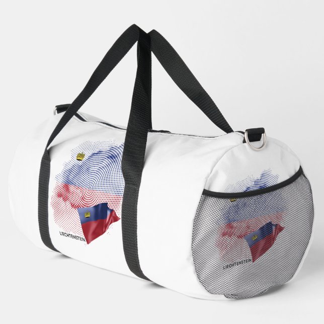 Liechtenstein flag duffle bag (Right Corner)