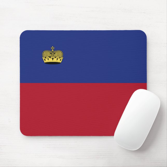 Liechtenstein flag mouse pad (With Mouse)