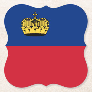 Liechtenstein Flag Paper Coaster