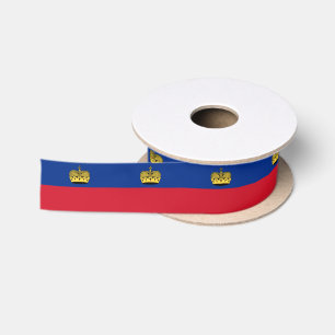 Liechtenstein Flag Ribbon, Liechtenstein Satin Ribbon