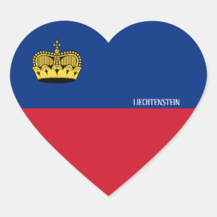 Liechtenstein Flag Splendid Patriotic Heart Sticker
