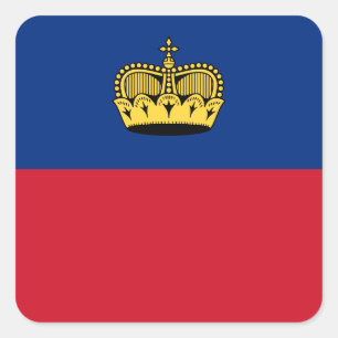 Liechtenstein Flag Square Sticker