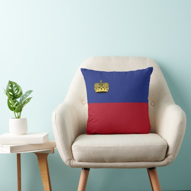 Liechtenstein flag throw pillow (Chair)