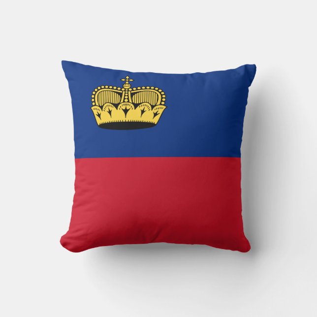 Liechtenstein Flag Throw Pillow (Front)