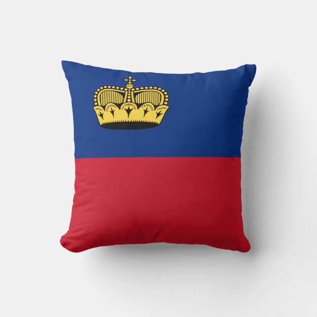 Liechtenstein Flag Throw Pillow (Front)