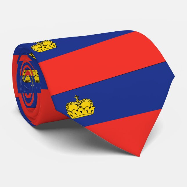 Liechtenstein flag tie (Rolled)