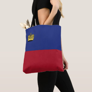 Liechtenstein flag tote bag