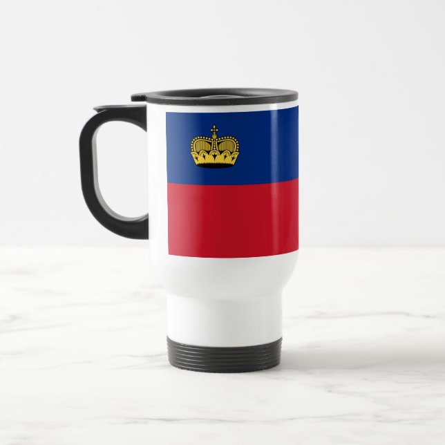 Liechtenstein Flag Travel Mug (Left)