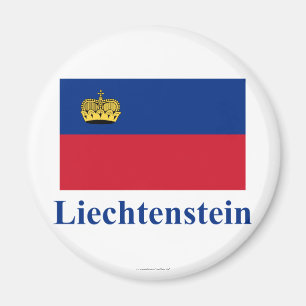 Liechtenstein Flag with Name Magnet
