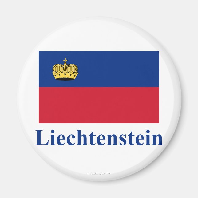 Liechtenstein Flag with Name Magnet (Front)