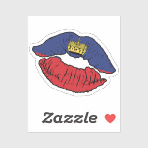 Liechtenstein Liechtensteiner Lipstick Love Flag