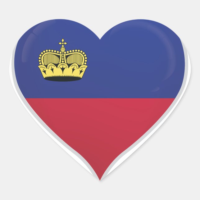Liechtenstein love flag pride heart sticker (Front)