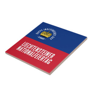 Liechtenstein National Day Flag Tile