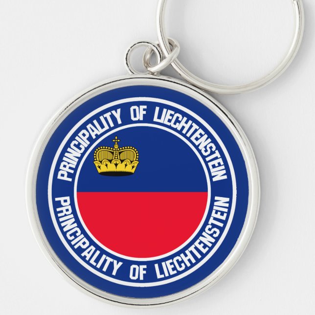 Liechtenstein Round Emblem Keychain (Front)
