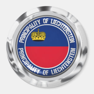 Liechtenstein Round Emblem Magnet