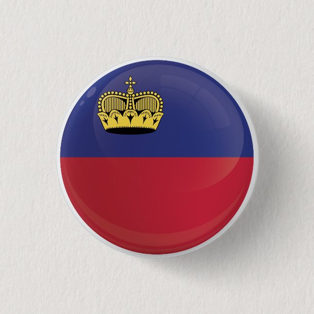 Liechtenstein  Round Icon Flag 1 Inch Round Button (Front)