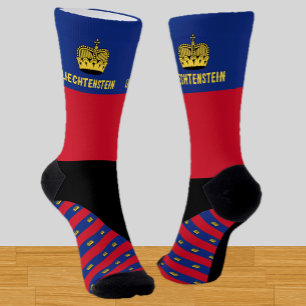 Liechtenstein Socks, flag colours / sports Socks