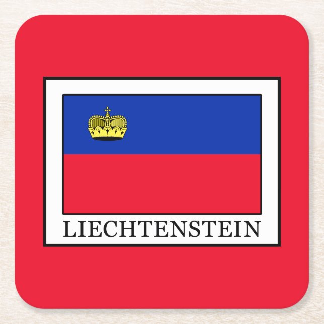 Liechtenstein Square Paper Coaster (Front)