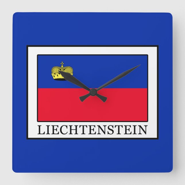 Liechtenstein Square Wall Clock (Front)