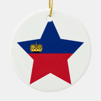 Liechtenstein Star Ceramic Ornament
