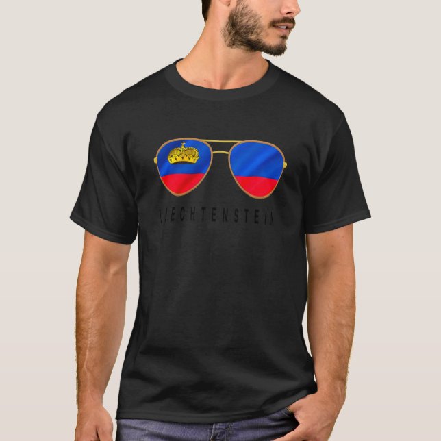 Liechtenstein Sunglasses Liechtenstein Flag Liecht T-Shirt (Front)