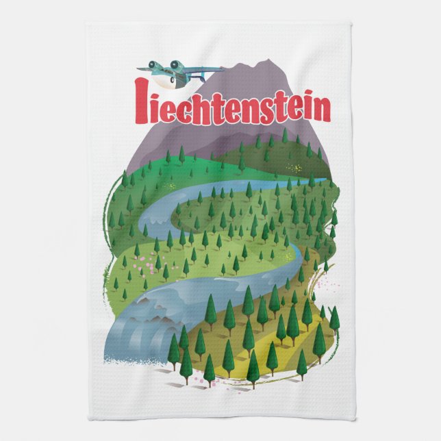 liechtenstein Travel poster Kitchen Towel (Vertical)