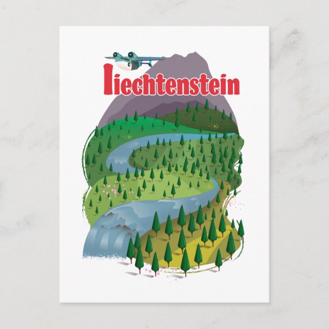 liechtenstein Travel poster Postcard (Front)