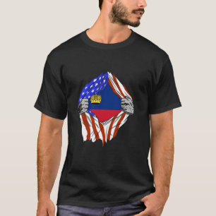 Liechtenstein USA America Chest Liechtensteiner Fl T-Shirt