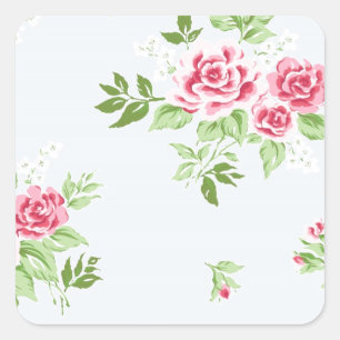 lief flowers design square sticker