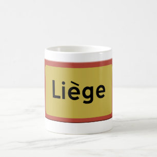 Liège road sign coffee mug