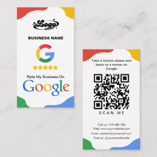 Lien de code QR Carte de visite Google Review