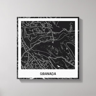 Lienzo minimalist map Grenada - Black-white Canvas Print