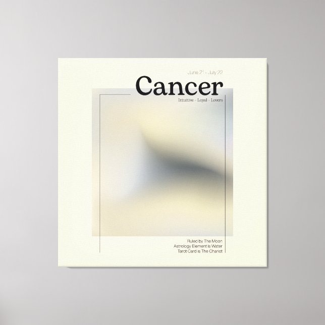 Lienzo Póster Zodíaco Cancer Canvas Print (Front)