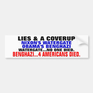 LIES & A COVERUP... OBAMA'S BENGHAZI BUMPER STICKER