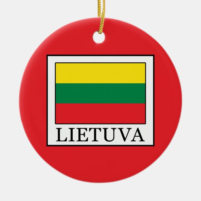 Lietuva Ceramic Ornament (Front)