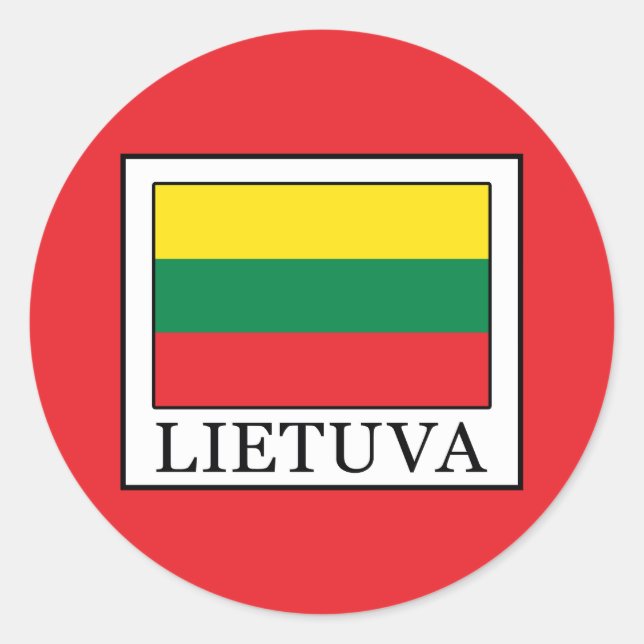 Lietuva Classic Round Sticker (Front)