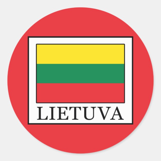 Lietuva Classic Round Sticker (Front)