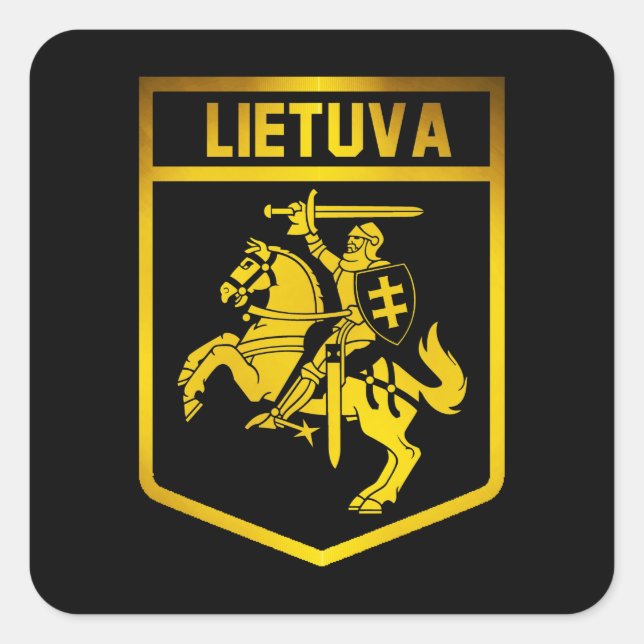 Lietuva Emblem Square Sticker (Front)