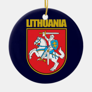 Lietuva (Lithuania) COA Ceramic Ornament