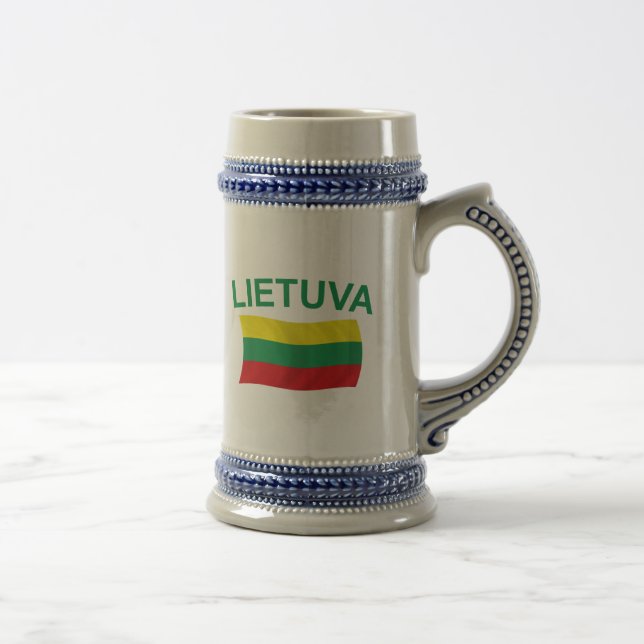Lietuva (Lithuania) Green Ltrs Beer Stein (Right)