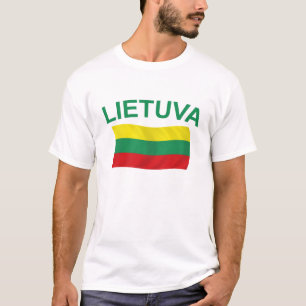 Lietuva (Lithuania) Green Ltrs T-Shirt