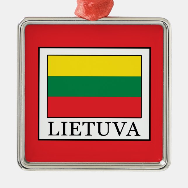 Lietuva Metal Ornament (Front)
