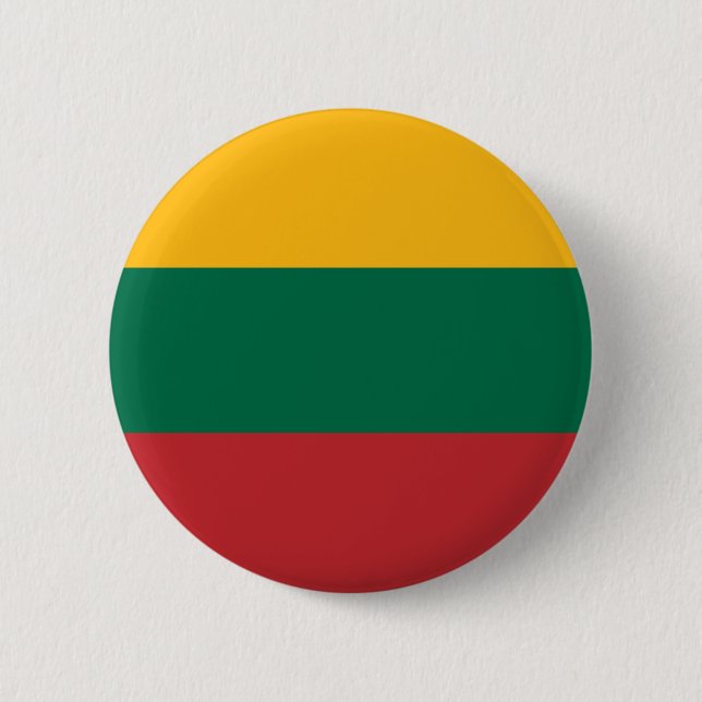 Lietuvos Valstybės Vėliava, Vytis, Lithuania Flag 2 Inch Round Button (Front)